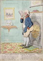 Een scherpzinnige politicus die zijn verbeelding verwarmt, gepubliceerd door Hannah Humphrey in 1795